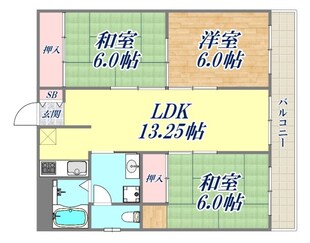 プレジデント稲野の物件間取画像